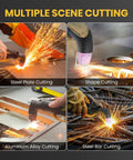 Beast 50 Amp Plasma Cutter With Pilot Arc And Dual Voltage 110V And 220V cutting steel, alloy, shape, and bar