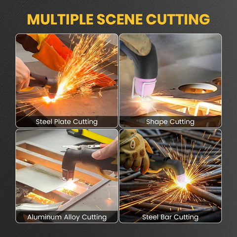 Beast 50 Amp Plasma Cutter With Pilot Arc And Dual Voltage 110V And 220V cutting steel, alloy, shape, and bar