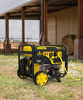 10,000-Watt Wireless Remote Start Portable Backup Power Generator For Home Use With CO Shield Auto Shutoff on farm
