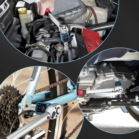 Digital Torque Adapter For Half Inch Drive Turns Your Torque Wrench Into A Precision Tool With Peak And Trace Modes Four Units Nm Lb Ft Lb In Kg Cm