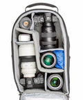 StreetWalker Pro V2 Camera Backpack TT476 for Everyday Photographers with open main compartment showing camera gear inside.