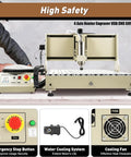 4 Axis Router Engraver USB CNC 6090 2.2KW Spindle Milling Drilling Machine with safety features and remote controller