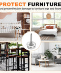 No Sweat 24 Pack Transparent Furniture Sliders With NailOn Pins For Gliding Pads On Hardwood Floors that shield furniture and floors.