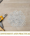 Stainless Steel Spring Lock Washers M8 Split Lock Washers Kit For Bolts And Screws Repair 100 Pieces For Home Garage DIY Projects DIY Friendly Pro Grade Build Tough And Reliable. M8 stainless steel washers on wood with pliers