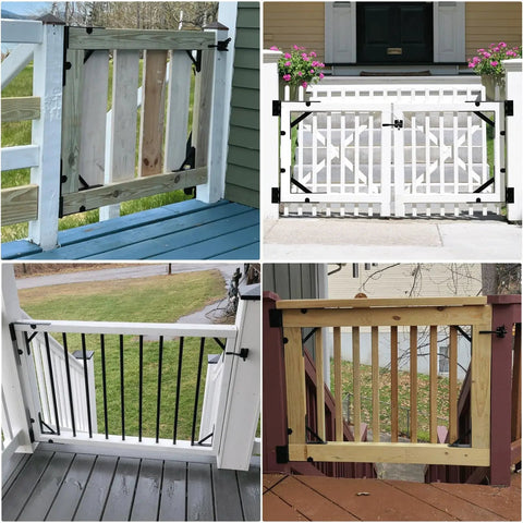Heavy Duty Fence Gate Kit With Latch And Hinges Anti Sag Gate Frame Hardware For Wooden Fences Driveway Gates Shed Doors And Corral Gates Includes Corner Brace Brackets And Durable Zinc Coated Steel