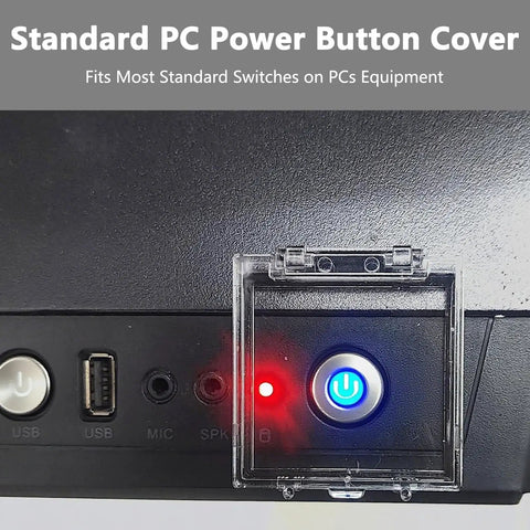 Power Button Cover Kit For PC And Home Gear, No Fuss Safety Guard Cap With Quick Install on a computer power switch