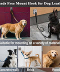 Heavy Duty Stainless Steel Dog Tie Out Wall Hook Set Rustproof Indoor Outdoor Leash Mount Holds Up To 500 Lbs Wall Mounted Leash Anchor 2 Pack for Secure Parking