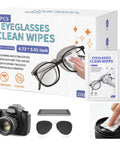 Eyeglasses cleaning wipes box, 200 pcs, pre-moistened, 4.72 x 5.91 in, Amazon brand, for glasses and screens