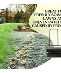 Versatile Push And Tow Lawn Roller With 10 Gallon Capacity for water or sand in backyard, durable steel construction, black finish