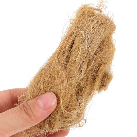 Close-up of natural jute fiber from 4 Piece Jute Flame Starters Quick Ignition Reusable Outdoor Fire Starters.