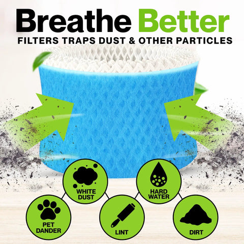 Six Pack Premium Humidifier Filter Replacement Set For Honeywell HAC 504 HAC 504AW And Filter A Compatible With HCM 350