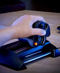 TWCS Throttle For Flight Sim PC USB Controller With Low Profile Design For Precise Smooth Aircraft Control And Immersive Virtual Cockpit Experience Today Pro Grade Gear in hand on desktop