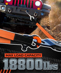 Heavy Duty Lift Sling Straps 2x15Ft Pack 18800 Pound Capacity Eye To Eye Nylon Rigging Straps For Hoists And Recovery