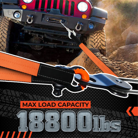 Heavy Duty Lift Sling Straps 2x15Ft Pack 18800 Pound Capacity Eye To Eye Nylon Rigging Straps For Hoists And Recovery