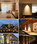 MR16 LED Light Bulbs 12 Pack, 50W Equivalent, 2700K Warm White, Instant Full Brightness in various lighting settings