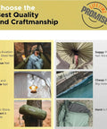 Comparison of strong steel net camping hammock tent with mosquito net vs saggy plastic net alternatives