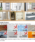 Installation guide for Powerful Suction Cup Shower Caddy With Removable Shelf Slick Install Bathroom Organizer Holds Up To 22 Lbs