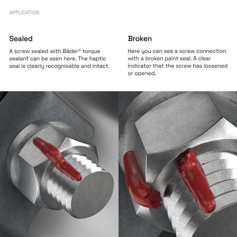 Torque Seal Tamper Proof Indicator Pen Yellow 20Ml Pro Grade Thread Locker Security Marker applied on sealed and broken screws