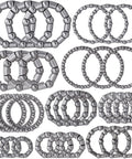 30 Piece Bike Bearing Set for BMX and Everyday Riders With Fixed Cage Ball Bearings in 10 Sizes 4mm To 8mm Range Silver