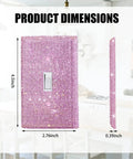 Pink Rhinestone Wall Plate Light Switch Cover for Single Toggle, Blinged Out Decorative Outlet Plate, 2.75 x 4.5 Inches