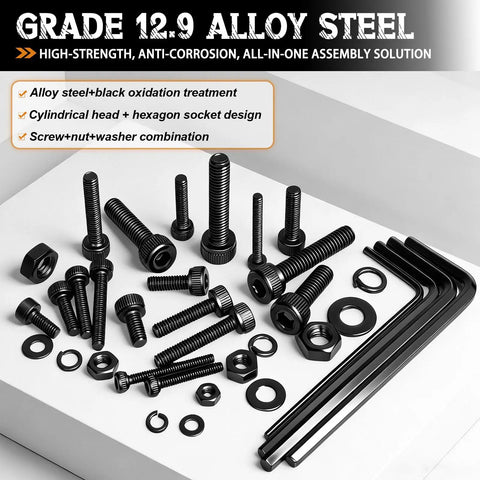 Pro Grade Must Have 888 Piece Metric Screw And Fastener Set Including M2 M2.5 M3 M4 Hex Socket Head Bolts Nuts And Washers