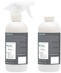 Back view of Stainless Steel Cleaner 2 Pack 16 Oz Streak Free Polish bottles with chamomile lavender scent labels.