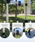 No Sweat Heavy Duty Portable Aluminum Gantry Crane Shop Floor Ready With Adjustable Beam Height showing beam adjustments in outdoor setup.