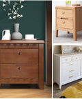 Brass Round Cabinet Knobs Set Antique Finish 20 Pack With Screws Kitchen on wooden furniture piece