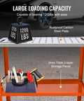 Rugged 36 By 18 Inches Welding Table On Wheels With 1200 Pound Load Capacity Portable Metal Workbench With Locking Brakes