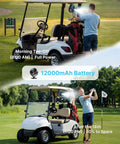 No Sweat On The Course With This Magnetic Golf Cart Misting Fan Packing 12000 Mah Battery Four Speed Brushless Motor Solid Mount And Instant Chill Breeze For Hot Weekends.