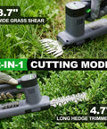 12V Cordless Grass Shear And Hedge Trimmer 2 In 1 Handheld Electric Shrub Cutter With Interchangeable Blades in use