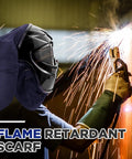 Two Pack Welding Helmet Cover And Bib Set With Press Fit Neck Seal, Flame Retardant Fabric For Extra Neck Protection, Navy Blue.