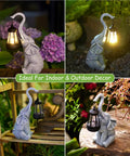 Elephant Statue Garden Decor with East Asian Charm, cute outdoor home figurine with solar lantern for yard or living room