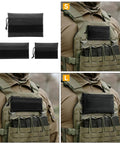 Top Shelf Black 3 Pack Tactical Zipper Pouches Featuring Secure Hook And Loop Panel For Tactical Vest Chest Rig Admin Mod Gear Tool Storage And Day One Ready Essentials Waterproof displayed on a tactical vest.