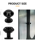 Matte Black Cabinet Knobs 10 Pack Single Hole Round Drawer Knobs Zinc Alloy Modern Hardware For Kitchen Cabinets Bathroom Vanity Dresser And Closet Drawers Built To Last Quality You Can Trust showing size dimensions next to cabinet