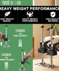 Heavy Duty Furniture Jacks 2 Pack Labor Saving Lifting Handles For Sofas Beds And Cabinets Up To 360 Lbs Capacity showing use to lift and lower furniture.