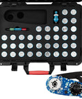 St2119 As2 Eight Indent Crimping Tool Kit For Aviation Aerospace miniature electrical connectors includes 37 positioner and gauge.