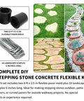 Flexible Concrete Molds For Pavers Set Of Stepping Stone Molds For DIY Garden Paths And Walkways Easy To Use Reusable System