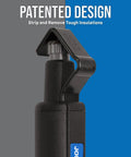 Close-up of Round Cable Stripper CST-1900 with patented design and spiral stripping mode for PVC rubber and PE insulation removal.