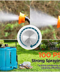 Backpack Sprayer 4 Gallon With Mixer And 0 To 100 Psi Adjustable Pressure, electric garden weed yard lawn sprayer in use