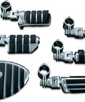 Large ISO Pegs With Mounts And Magnum Quick Clamps For One And A Quarter Inch Engine Guards Or Tubing Chrome Finish 1 Pair
