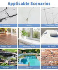 Invisible Waterproof Sealant Adhesive for Roofs and Walls No Drip Repair Coating shown applied on various surfaces including concrete, tiles, and brick.