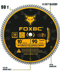 10 Inch Wood Saw Blade With 90 Teeth For Ultra Smooth Cuts And Polished Finish 0.087 Inch Kerf 5/8 Inch Arbor ASFG Double Side Grind