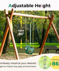Outdoor Toddler Swing With High Back Full Bucket Seat For Backyard Or Playground 330 Lb Capacity Ultra Safe Design