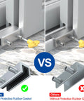 Comparison of 8 Sets Sliding Window Locks With Aluminum Security Door Window Stoppers, with and without rubber gaskets.