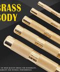 Five-piece Brass Drift Punch Set Non Marring One Quarter Inch Three Eighths Inch One Half Inch Five Eighths Inch Three Quarters Inch