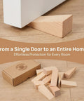 20 Pack Wooden Door Stop Wedges For Carpeted Floors Triangular Non Slip Heavy Duty Door Stoppers Built To Last on wooden floor