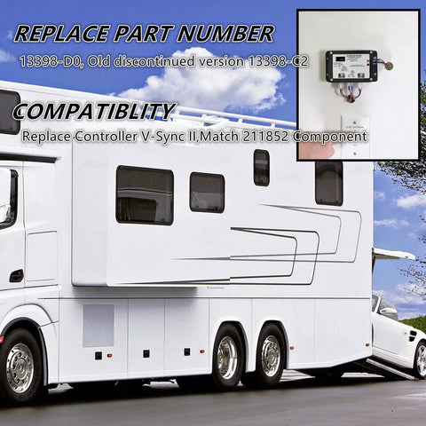 Upgraded 13398-DO Dual Synchronous Slide-Out Controller For RV In-Wall Units Replacement For V-Sync II Replaces 13398-C2 shown