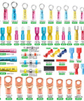 All In One Waterproof Heavy Duty Heat Shrink Wire Connector Kit with Copper Lugs Insulated Spade Fork Ring T Tap Butt Splice
