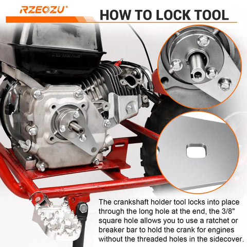 Three Quarter Inch Crankshaft Holder Tool Kit Replacement For Predator 212 Engine GX160 GX200 installed on engine